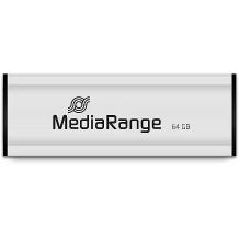 Mediarange USB mälupulk MR917, 64 GB, USB 3.2 Gen 1, lugemiskiirus 80 MB/s, kirjutamiskiirus 25 MB/s, must/hõbe