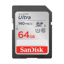 Atminties kortelė Ultra SDXC SDSDUNB-064G-GN6IN 64 GB UHS-I Class 10 iki 140 MB/s Juoda SanDisk