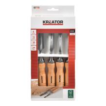 Medžio kaltas KREATOR KRTH23603 6, 12, 18, 24mm - 4 vnt 250mm
