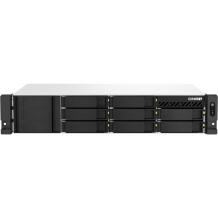 Qnap NAS stovas TS-873AeU-RP-4G, 4 branduolių/8 gijų AMD Ryzen V1500B 2,2 GHz, 64 GB, 8 diskai, 2 x 2,5 GbE, 4 x USB 3.1
