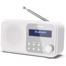 Sharp Tokyo kaasaskantav digitaalne raadio DR-P420(WH), DAB/DAB+/FM, Bluetooth 5.0, 4 x AA aku, valge