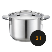 Nerūsējošā tērauda katls, FISKARS, 1064751, 18 cm, 3 l, ar vāku