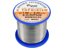 Lodēšanas stieple Sn60Pb40, 1.0mm, 250g, 76811, TOYA