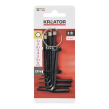 Šešiakampių raktų žiedas 1,5-6 - 8 vnt KREATOR KRTH21501 Kiekis: 8 #, Medžiaga: Chroma vanadis