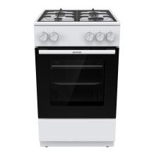 Gorenje Viryklė GG5A10WFFM, 70L, 4 degikliai, balta, 50cm, dujinė orkaitė, grilinimas