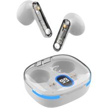 White Shark Belaidės ausinės GEB-TWS37 HYPERBEAT-W, 13mm, 32Ω, 102dB, Bluetooth 5.3, 4h, Type-C, JL6983