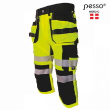 Светоотражающие 3/4 брюки, 3/4, желтые, PESSO, KB135G_C54, 320 г/м², EN ISO 20471 1 класс