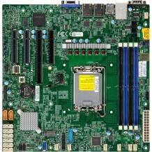 Supermicro motininė plokštė MBD-X13SCL-F-B, LGA 1700, 4x DIMM, 128 GB, 2x RJ-45, 8x SATA III, 2x PCIe x4, 2x PCIe x8