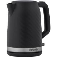 Gorenje Kettle K17SPB, 2200 W, 1.7 L, 360° sukamo pagrindą, plastikas, juoda, automatinis išjungimas, vandens lygio indikatorius