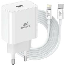Rivacase laadija PS4101WD5WHITE, 110-240V, 1m, 1xUSB Type-C, kiire laadimine, universaalne