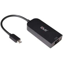 Club3D USB 3.2 Gen1 Type C к RJ45 2.5Gbps адаптер CAC-1520, 1 RJ45, 1 USB-C, 4.75V-5.25V, <80mA 10M, <130mA 100M, <300mA 1G