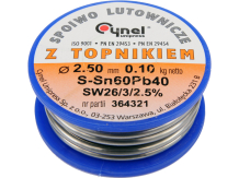 Lodēšanas stieple Sn60Pb40, 2.5 mm, 100 g, 76822 TOYA