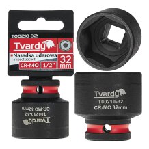 Impact Socket Tvardy T00210-32 1/2" 6PT 32mm CR-MO