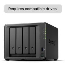 Synology NAS хранилище DS925+, 4GB памяти, 4 отсека, 2 RJ45, 1 USB-C, 2.5GbE