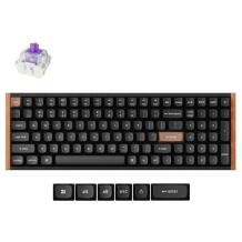 Keychron K4H-F1, беспроводная клавиатура, 96%, RGB LED подсветка, 100 клавиш, USB + RF беспроводной + Bluetooth, черная