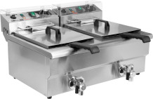 Profesionāla fritētava, elektriskā, ar vārstu 2x12L, YG-04634, YATO, divas kameras, 5000W, nerūsējošais tērauds