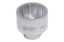 12-point socket 56 mm, 3/4", FORSAGE, F-56956, CrV steel