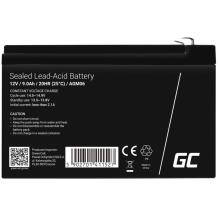 Green Cell Akumuliatorius AGM06, 12V, 9Ah, 151x65x95mm, 0.0023kg, 12V išėjimo įtampa, be priežiūros, atsparumas vibracijai