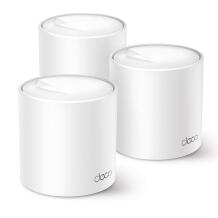 TP-Link Deco X50 (3-pack) belaidis maršrutizatorius Mesh Wi-Fi 6 iki 2900 Mbps OFDMA 3× Gigabit LAN/WAN DHCP AiCPi saugumas 2× antenos Balta
