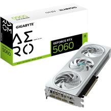Gigabyte Video karte GV-N5060AERO OC-8GD, 8GB GDDR7, 128bit, PCI-E 5.0, 2595 MHz, 3 x DisplayPort, 1 x HDMI, RGB apgaismojums