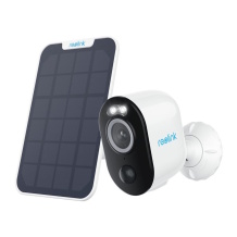 Āra viedā 2K bezvadu WiFi akumulatora novērošanas kamera ar kustības detekciju Balta Argus Series B330 with Solar Panel BWC2K02SP Reolink