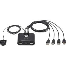Aten USB perifeersete seadmete jagamisvõti US424-AT, 4 porti, USB 2.0, 4 USB porti, kaugjuhtimispult, kuum ühendamine