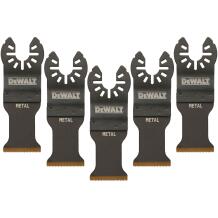Dewalt Multi-Tool Accessories DT20727-QZ 31mm x 43mm Titāna Oscilējošā asmens 5 gab., putekļu izsūknēšana, metāls, koks, PVC