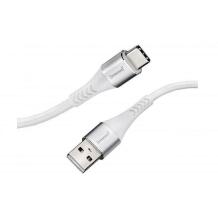 Intenso USB A kuni C kaabel 7901102 1.5m, valge, PD 60W, tugevdatud painutuskaitse