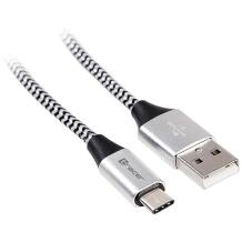 Tracer USB 2.0 Type C Vyras - A Vyras Kabelis TRAKBK46265, 1m, Juodas, Sidabrinis, Tiesūs Jungtys