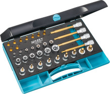 Instrumentu komplekts, HAZET, 1557/35, 35 daļas, 1/4 collu kvadrāts, TORX® profili