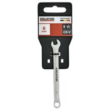 Kombinuotas atviras-žiedinis raktas 6, 100mm Kreator KRTH30401 Chromo vanadis