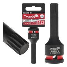 SPLINE impact socket Tvardy T00218-12 1/2" M12 CR-MO