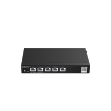 Ruijie RG-EG305GH-P-E | Reyee 5-Portu Gigabit Rūteris — 4 PoE Iznākumi, 4 WAN Porti, līdz 300 Lietotājiem, 1.5 Gbps, 64 VPN Tuneļi, Melns Dizains