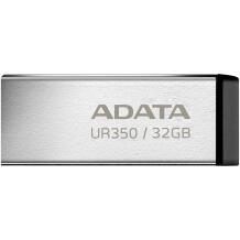 Adata USB atmintinė UR350-32G-RSR/BK 32GB, USB 3.2 Gen 1, skaitymo greitis 100 MB/s, juoda, metalinė, atspari vandeniui