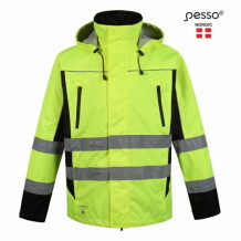 Hi-vis jaka, Pesso, DENVER_G-2XL, 2XL, dzeltena/melna, EN ISO 20471:2013 Class 2