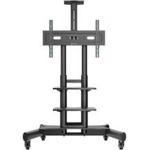 Onkron TV alus TS1552-B, 40-70 tolli, maksimaalne koormus 60.5 kg, kõrguse reguleerimine 1200-1500 mm, 2 AV riiulit