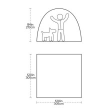 Палатки SAGE CANYON Shelter Plus, Big Agnes, 0841487149987, Материал: 75D полиэстер таффета, Минимальный вес: 3.69кг, Площадь пола: 305см x 305см |9.29м²