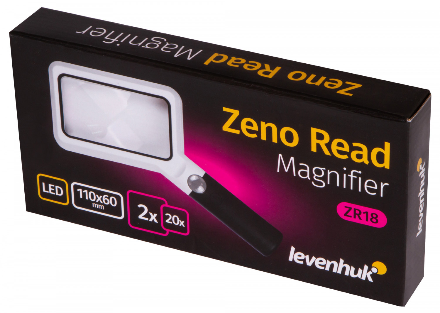 Palielināmais stikls ar LED Zeno Read ZR18 2x L74101 LEVENHUK