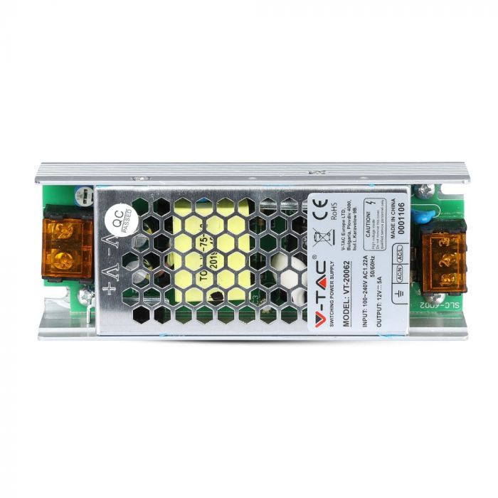 LED barošanas bloks 60W 12V 5A IP20 VT-20062 3246 V-TAC