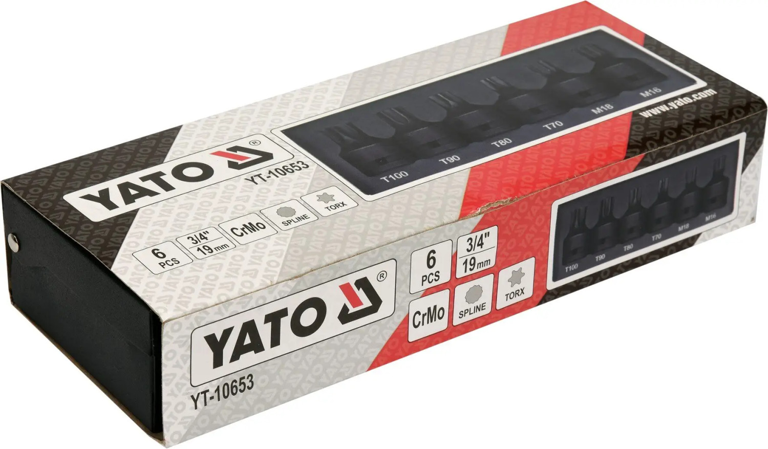 Набор ударных головок TORX 3/4" (6 шт.) YT-10653 YATO