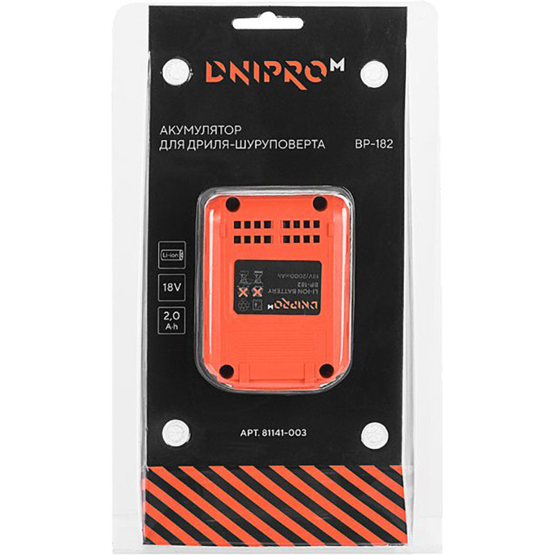 Аккумуляторная батарея BP-182, 18В, 2.0Ач, CD-182 81141003 DNIPRO-М