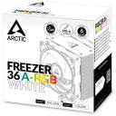 Arctic CPU Охладитель Freezer 36 A-RGB (White) ACFRE00125A, 120mm, 200-2000RPM, 4 тепловых трубки, 12 LED, FDB, Multi, 0.11A, 12V