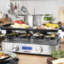 Gastroback Raclette-Fondue 42562, 2200 W, 1 l, 0,5 l, 1,55 m, nerūsējo&scaron;ais tērauds, nepiedego&scaron;ais pārklājums