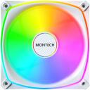 Montech Вентилятор корпуса RX120 PRO WHITE, 120mm, 12V, 1600RPM, 1.63mmH2O, HDB, 20 светодиодов, RGB контроллер в комплекте