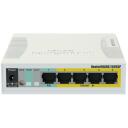 Mikrotik CSS106-1G-4P-1S valdomas jungiklis, 5 Gigabit Ethernet prievadai, 1 SFP, PoE, DC-in 8-30 V, 6 W