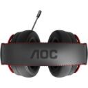 Aoc Juhtmega m&auml;ngupeakomplekt GH300, 50mm, 7.1 virtuaalne ruumiline heli, RGB valgustus, eemaldatav mikrofon
