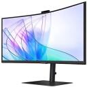 Samsung monitors LS34C652VAUXEN, 3440x1440, 100Hz, 5ms, 1xHDMI, 1xDP, 1xUSB-C 90W, 2xUSB 3.0, LAN, ieliekts, web kamera, gļo&scaron;niki