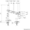 Neomounts monitorihoidik DS60-600BL1 10-32" 8 kg, 75x75/100x100 mm, 180&deg; p&ouml;&ouml;ramine, k&otilde;rguse reguleerimine, kaabel