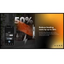 Smart premium infrared and convection heater up to 30 m² 700W 11 mm tempered glass panel with Wi-Fi 110×40×4 cm white AGH0001S Aeno