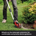 Bezvadu zāles un krūmu &scaron;ķēres GE-CG 18/100 Li T-Solo, EINHELL, 3410310, 100mm zāles asmens, 200mm krūmu asmens, ergonomisks teleskopisks rokturis